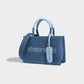 Large-capacity denim hand-held shoulder tote bag for women 2023 summer new fashion trend commuter crossbody bag