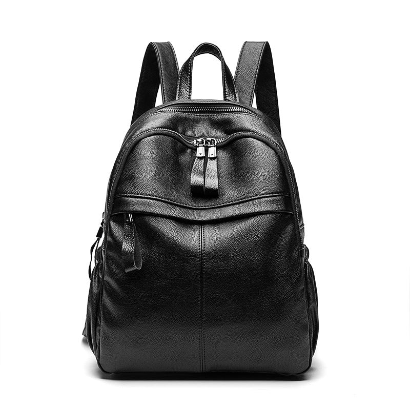 Genuine leather backpack 2022 new trendy cowhide backpack fashionable women's backpack multi-layer anti-theft women's bag wholesale