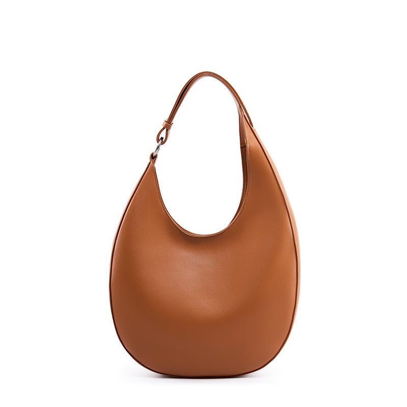 2023 new niche design special-shaped crescent bag semi-circle bag shoulder armpit women's bag genuine leather crossbody tote bag