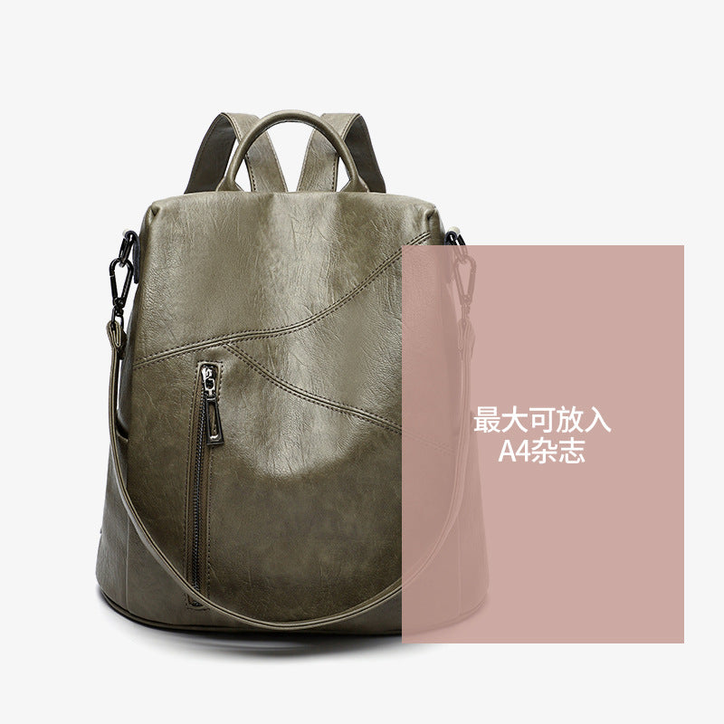 Korean style fashionable backpack for women, simple and easy to wear, 2023 autumn new large-capacity anti-theft backpack, casual travel bag