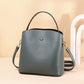 Bucket bag 2023 new trendy and fashionable large-capacity first-layer cowhide shoulder crossbody bag women's autumn and winter style handbag