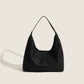 2023 new autumn and winter women's bag, versatile, casual, large-capacity hand-held tote bag, simple solid color shoulder bag