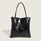 Large-capacity commuter handbag trendy solid color shoulder bag soft solid color tote bag 2023 new casual women's bag