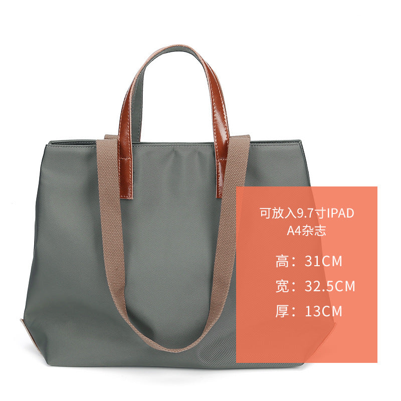 Oxford cloth handbag women's 2023 summer new bag lightweight large-capacity commuter computer bag shoulder tote bag