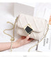 2021 new Korean style textured rhombus chain small square bag single shoulder diagonal fashion versatile women's small bag