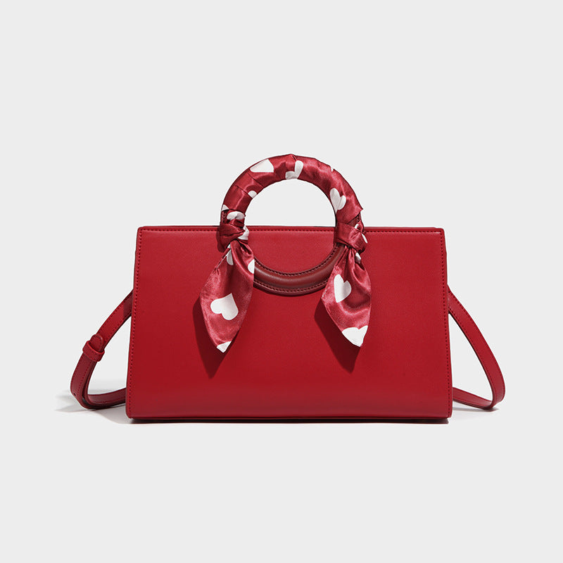 Niche design bag for women's wedding 2023 new trendy and atmospheric handbag crossbody women's bag bridal red wedding bag