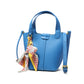 2023 new fashionable vegetable blue bucket bag for women summer high-end handbag crossbody bag shoulder genuine leather women's bag