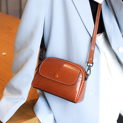 Bags 2023 New Mom Genuine Leather Women’s Bag Mobile Phone Bag One-shoulder Crossbody Bag Women’s High-End Mini Bag Trendy