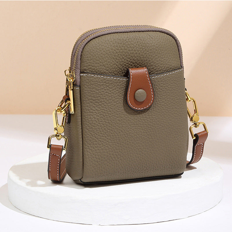 Internet celebrity hot-selling new style women's bag first-layer cowhide fashionable and versatile women's bag soft leather large capacity shoulder crossbody bag