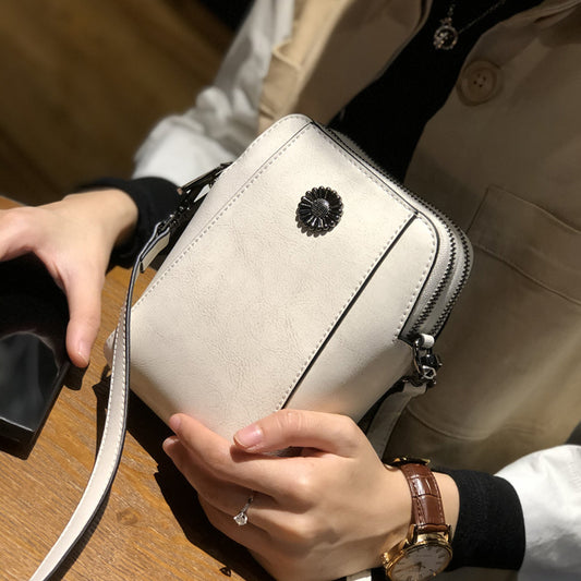 [Processing and customization] Live broadcast cowhide small bag women's fashion single shoulder crossbody bag women's mobile phone bag foreign trade cross-border