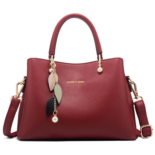 Middle-aged women's bag mother's bag 2023 new high-end wedding bag ladies genuine leather red crossbody handbag