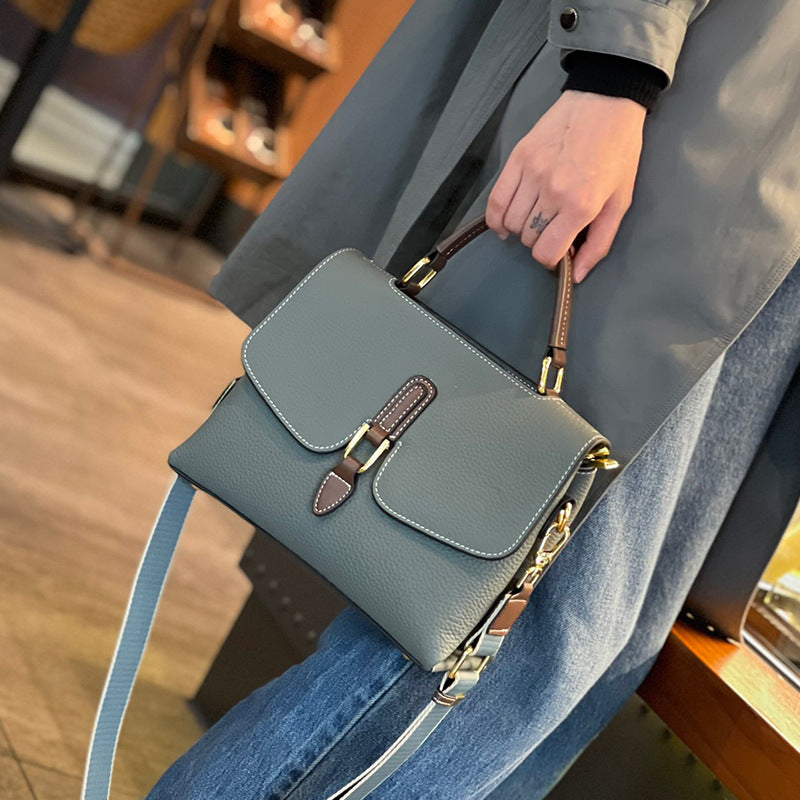 First layer cowhide bag for women 2022 new style shoulder crossbody bag light luxury high-end handbag genuine leather women's bag wholesale