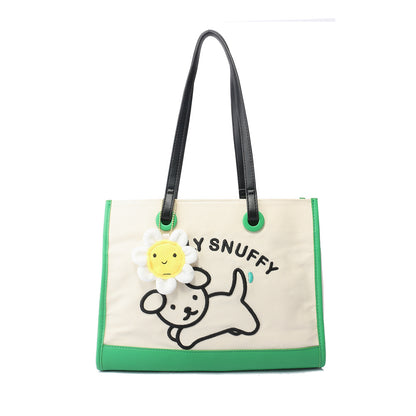 Miffy Large Capacity Fun Tote Bag 2022 New Bag Simple Commuting Fashion Versatile Portable Shoulder Women