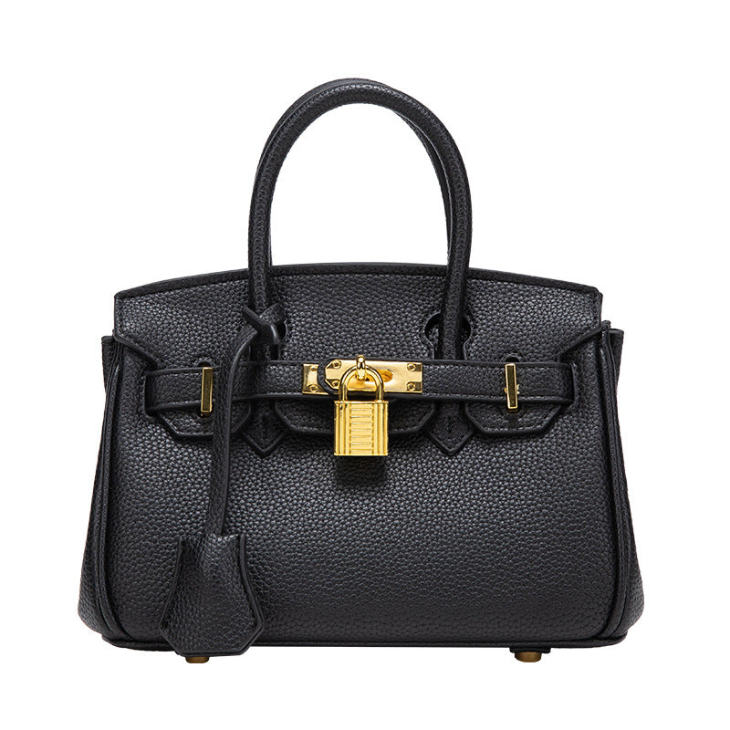 Small bag mini Birkin bag 2023 new texture versatile shoulder crossbody handbag factory milk