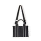 Customized bags for women, new Korean style ins, contrasting color, vertical pattern, high-end nylon quilted tote bag, hand-held shopping bag