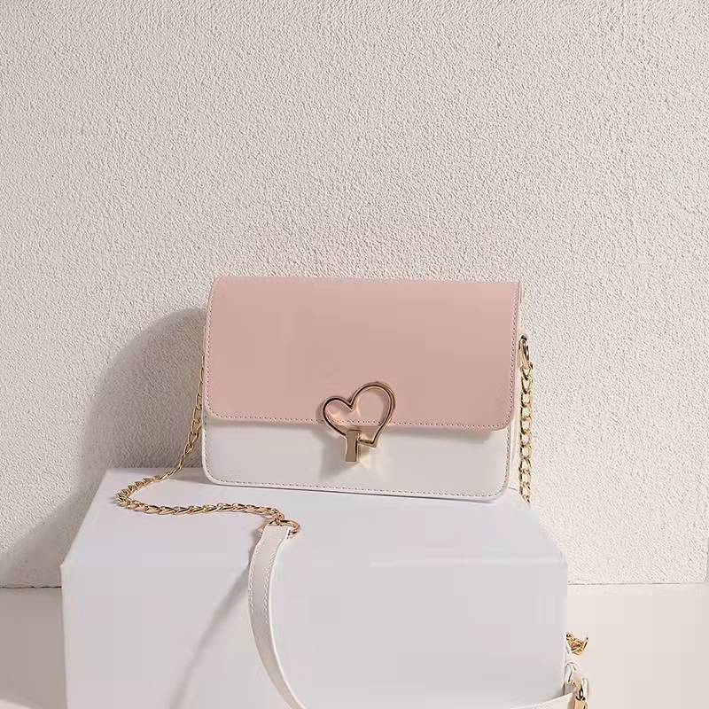 Light luxury bag women's bag 2022 new fashion shoulder chain crossbody bag genuine leather love small square bag Valentine's Day