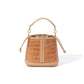 Genuine leather bag crocodile pattern niche bucket bag first-layer cowhide cross-body bag temperament high-end retro handbag women