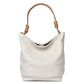 Genuine leather bucket bag women's new tote bag twist rope soft first-layer cowhide retro lazy style armpit bag handbag