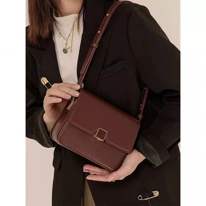 Hong Kong purchasing niche light luxury crossbody women's bag autumn 2022 new brown bag shoulder tofu bag for women