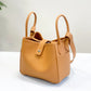 First-layer cowhide vegetable basket handbag 2023 new autumn and winter shoulder crossbody bag niche genuine leather women's bag bucket bag