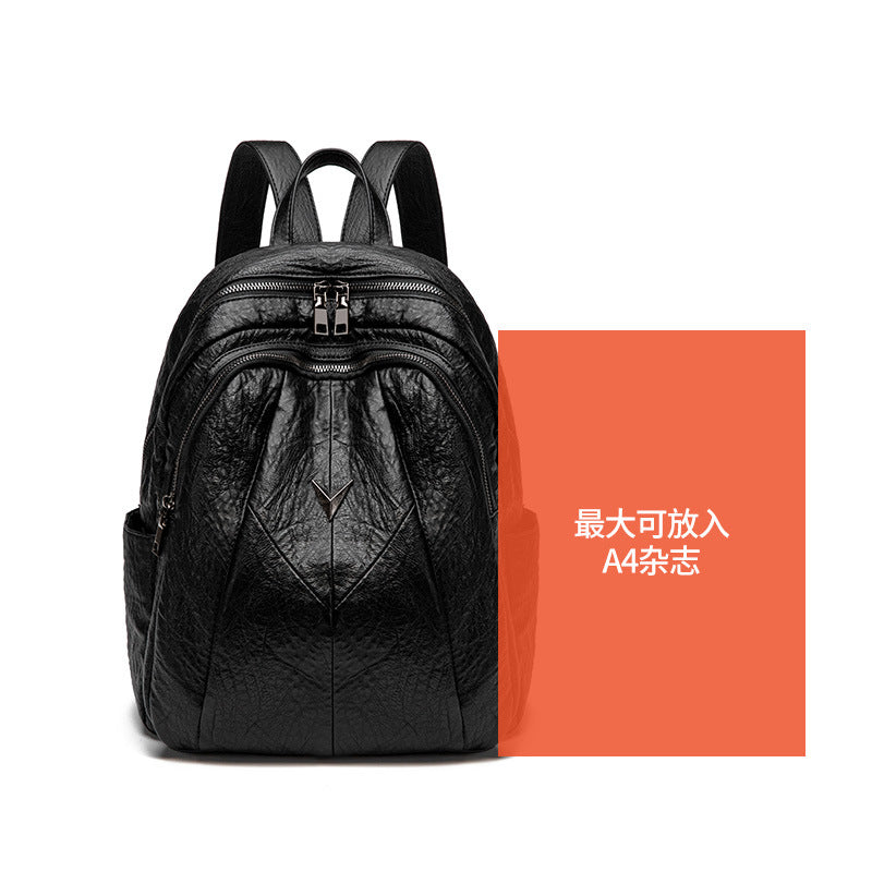 Backpack bag for women 2023 summer new bag large capacity women's bag fashion versatile soft leather casual women's backpack trend