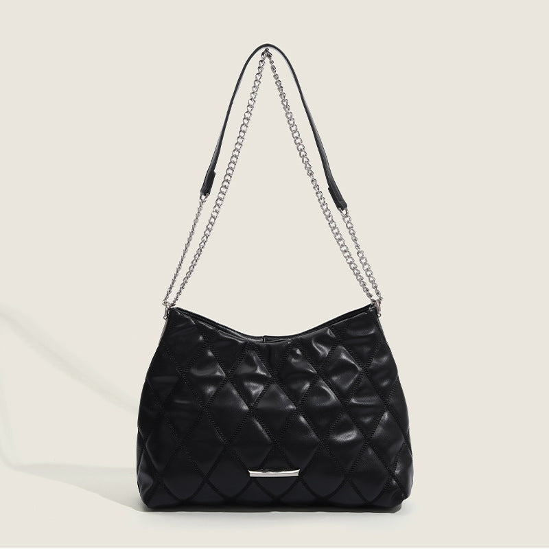 High-end texture 2023 new summer women's bag, fashionable and versatile rhombus chain quilted shoulder crossbody bag