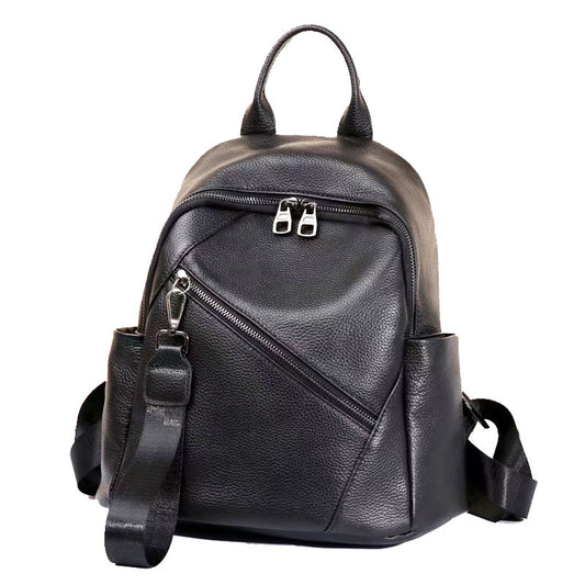 2021 New Women's Genuine Leather Backpack First Layer Cowhide Women's Backpack School Bag Soft Leather Travel Bag Mom's Bag