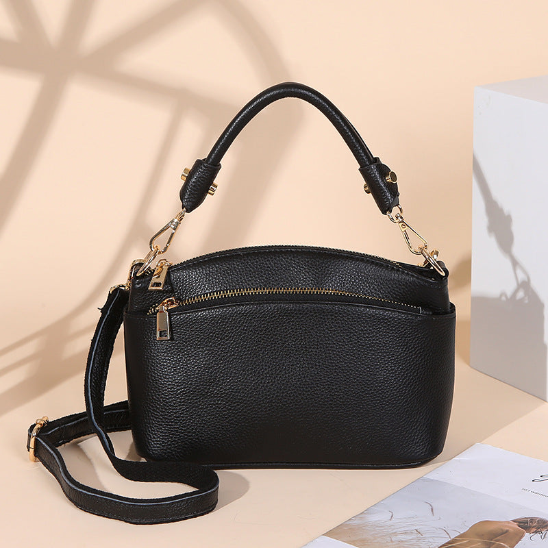 2022 new cross-body bag fashionable top layer cowhide women's bag simple and versatile genuine leather shoulder bag one piece drop shipping