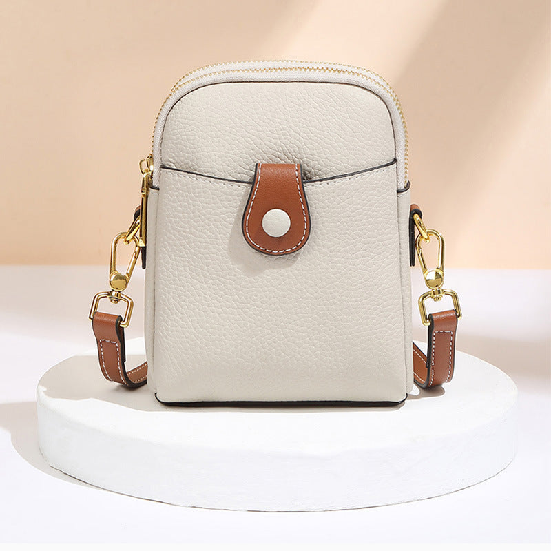 Internet celebrity hot-selling new style women's bag first-layer cowhide fashionable and versatile women's bag soft leather large capacity shoulder crossbody bag