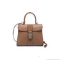 New genuine leather shoulder crossbody handbag fashionable cowhide versatile contrasting color saddle bag