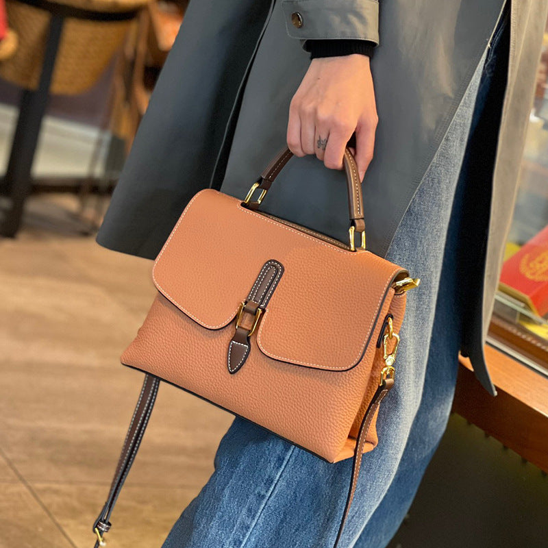 First layer cowhide bag for women 2022 new style shoulder crossbody bag light luxury high-end handbag genuine leather women's bag wholesale