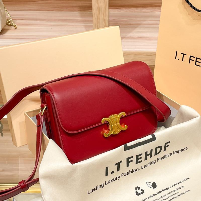 Hong Kong Triumph Black Gold Crossbody Bag 2023 New Fashion Trendy Women 2022 Single Shoulder Tofu Small Square Bag