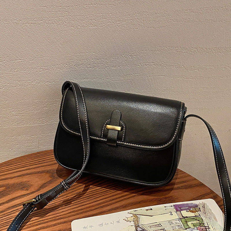 Bags Women's Crossbody Bags 2023 Autumn and Winter New Trendy Genuine Leather Women's Bags Small Square Bags High-end Shoulder Bags Cowhide Small Bags